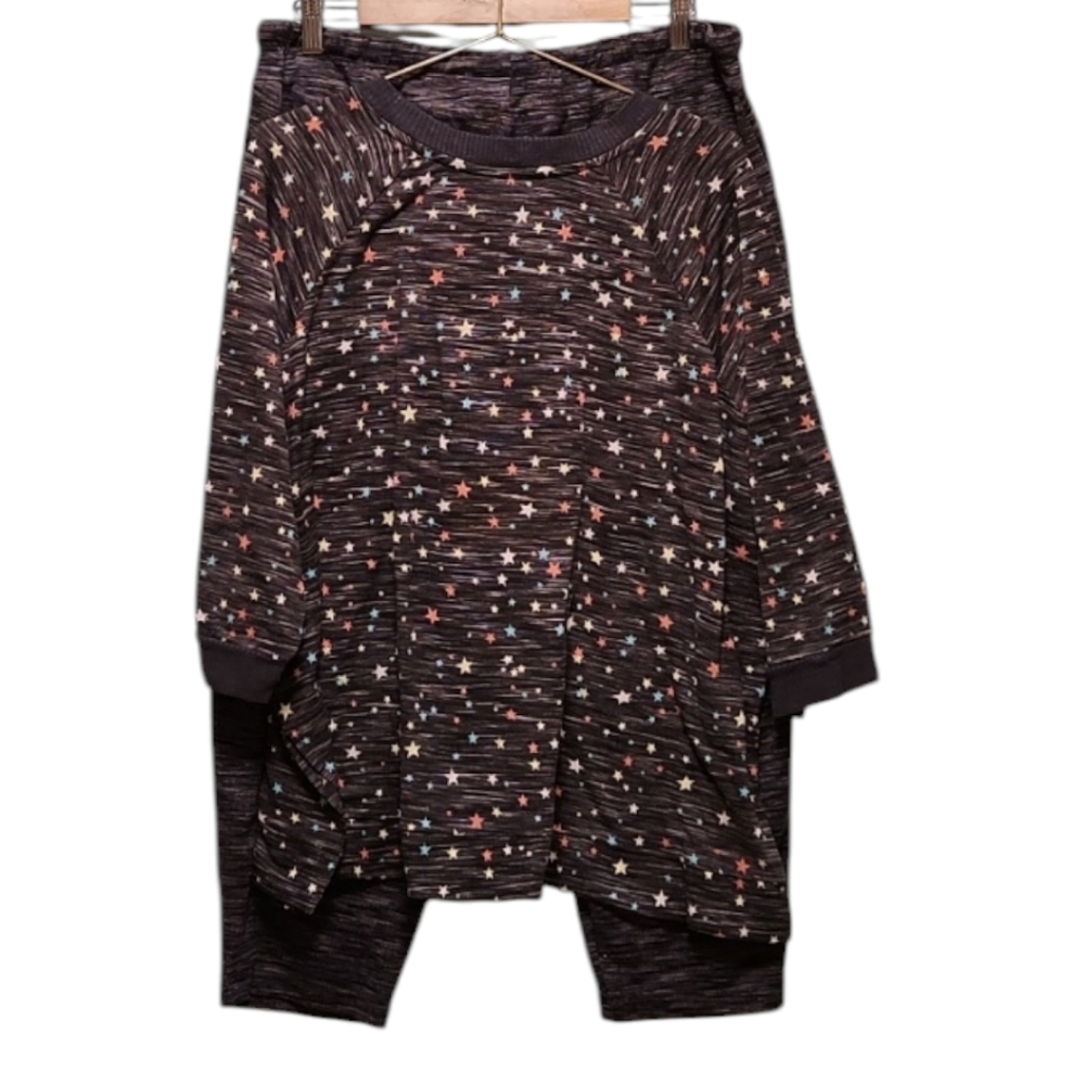 Secret Treasures - pajama set gray/stars/pants w/pockets